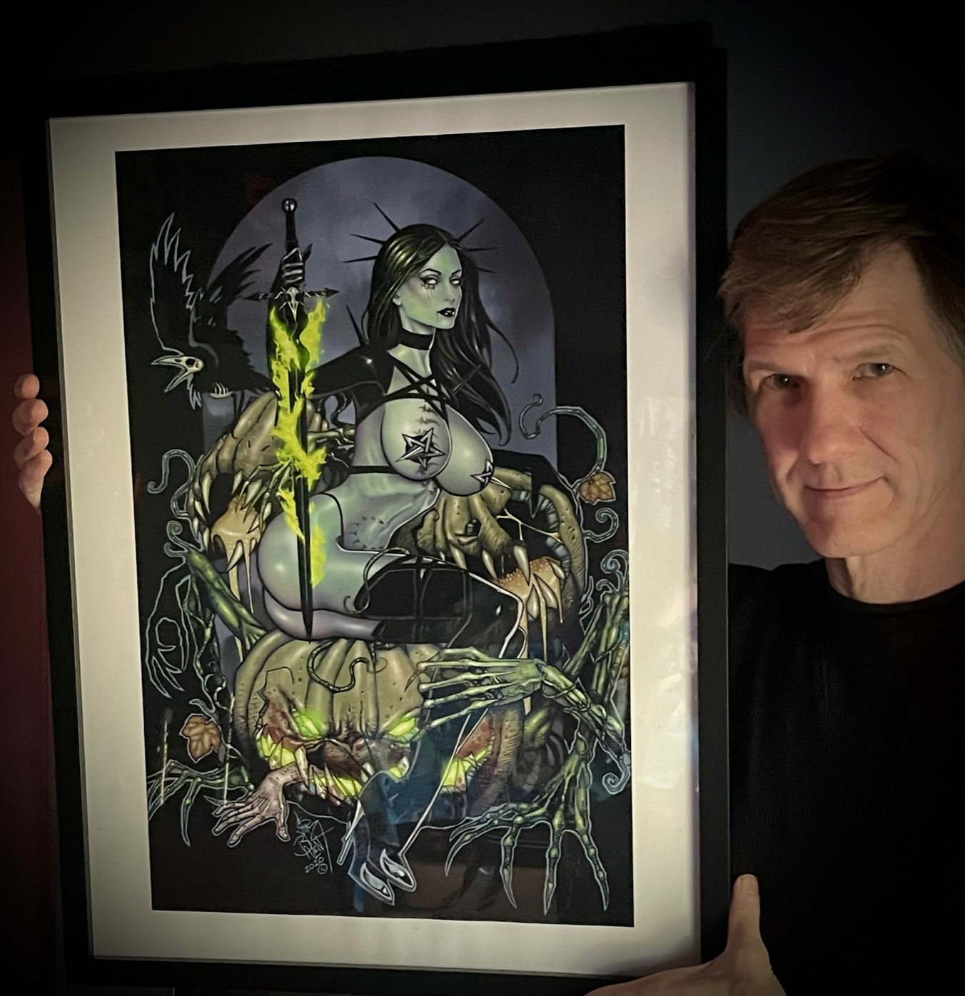 Raven Hex SwordMaiden 18x24